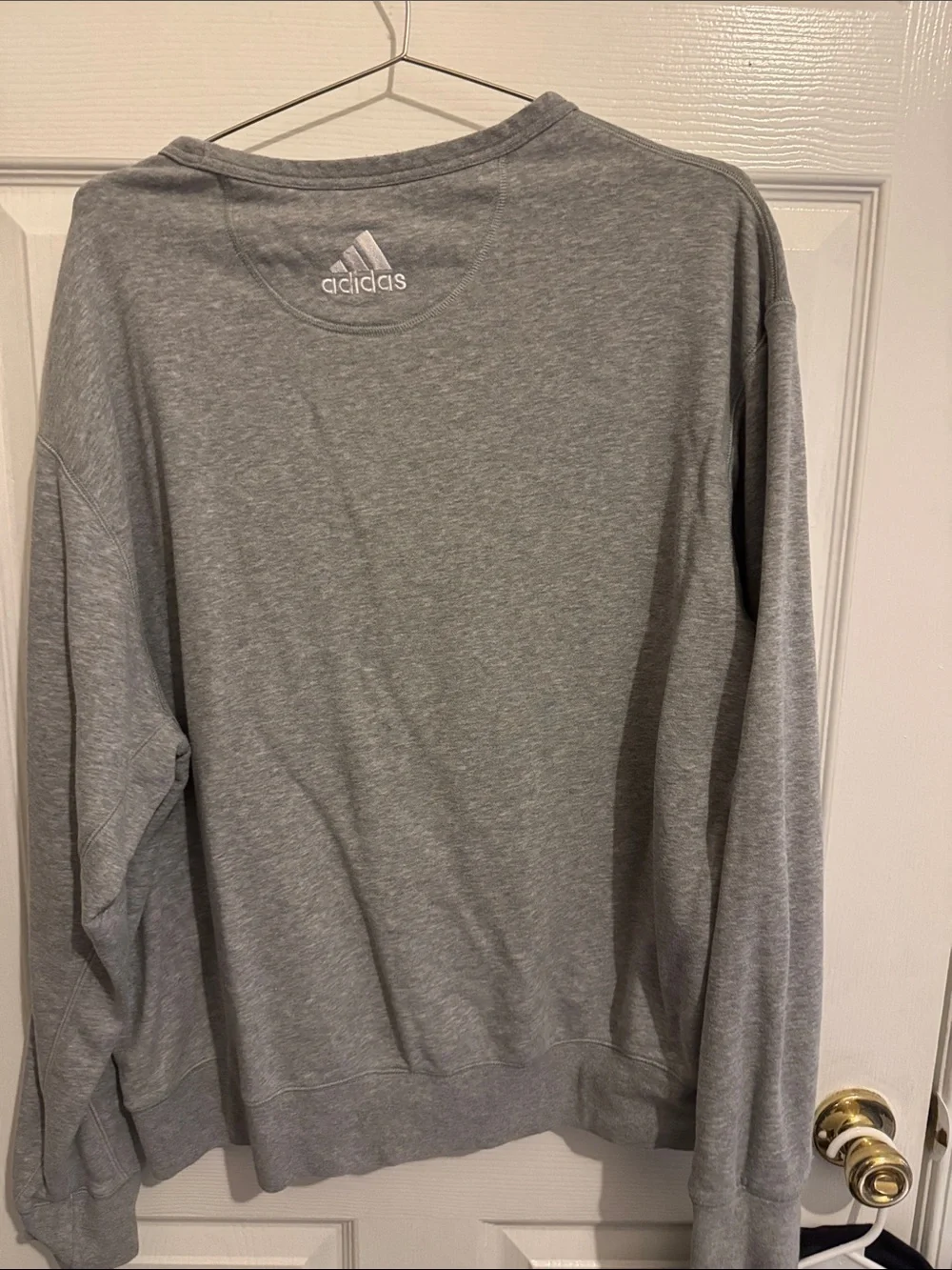 adidas Washington Capitals Grey Crewneck with Navy and Tan Graphic